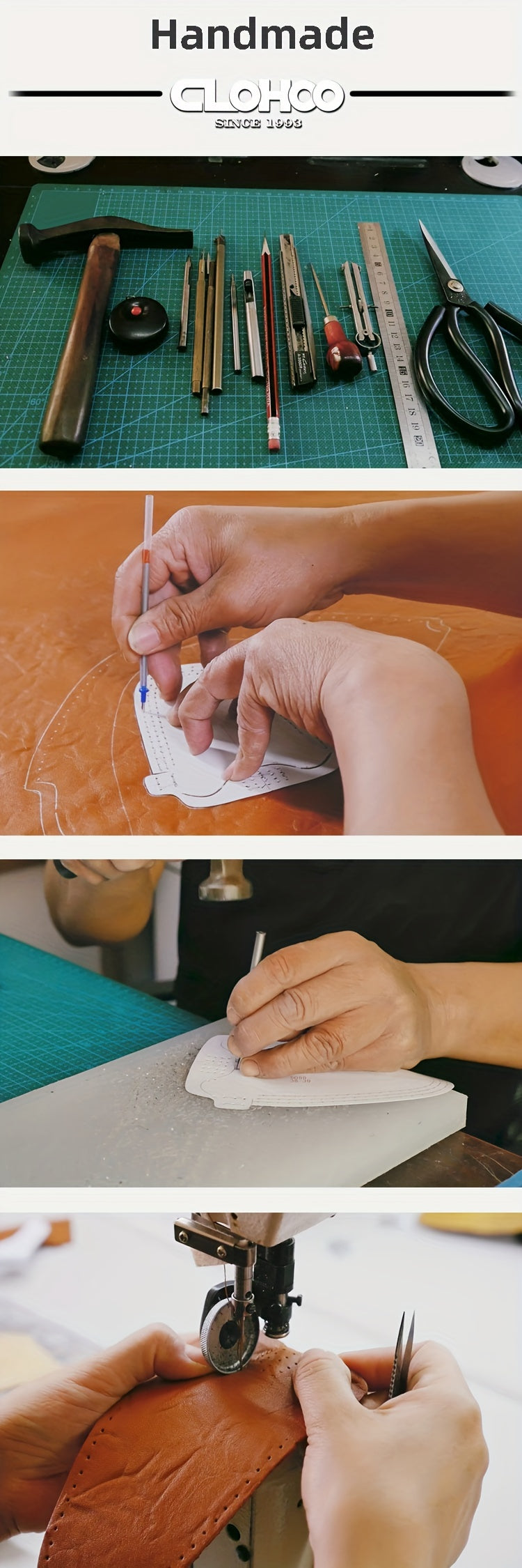 Men's Slip Resistant Leather Slip On Sneakers