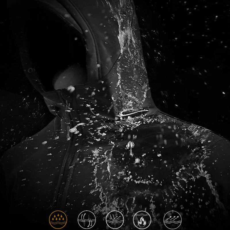 Men's Winter Autumn Softshell Fleece Jackets Waterproof Outdoor Fishing Hiking Hunting Thermal Camping Cargo Coats Warm M-5XL