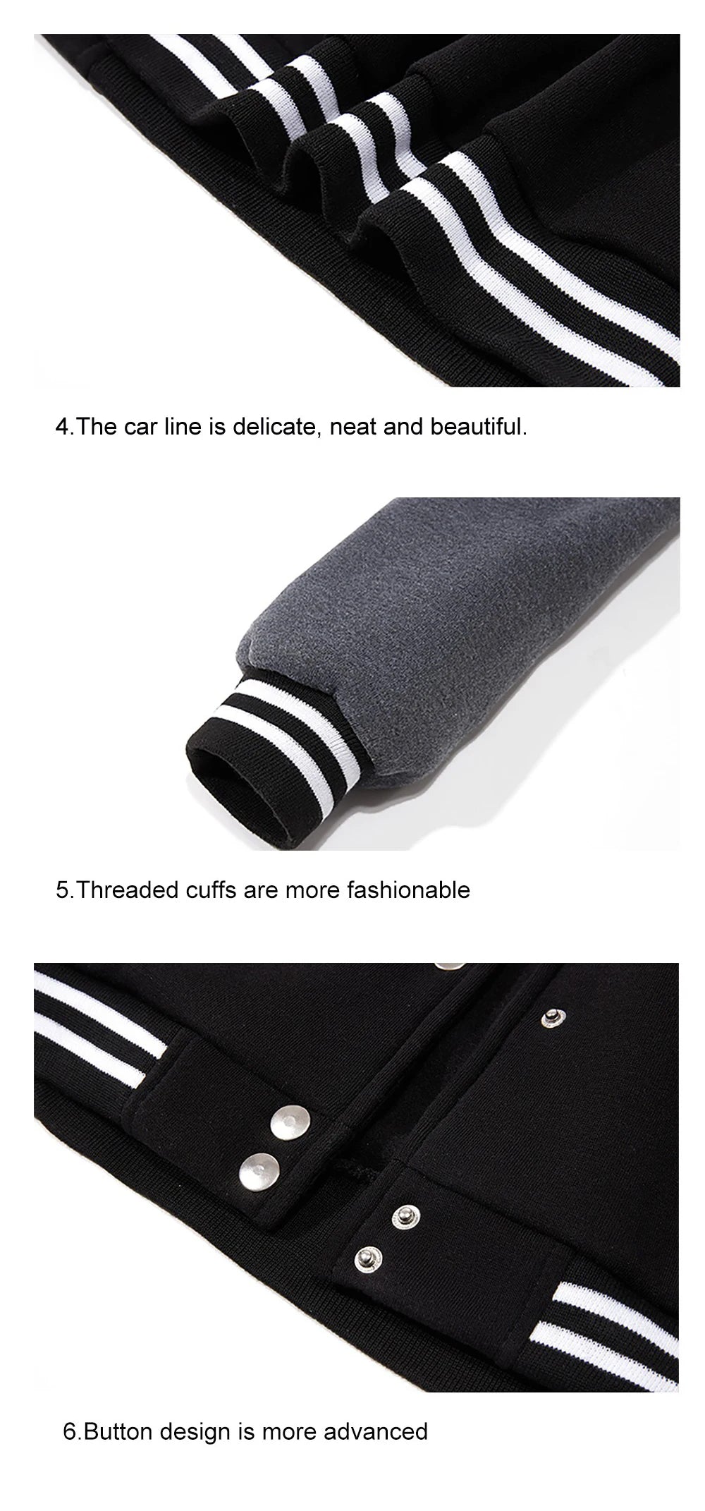 New York City Art Word Printed Men Baseball Jacket Fashion Hip Hop Streetwear Fleece Loose Jersey Unisex All-Match Autumn Coat