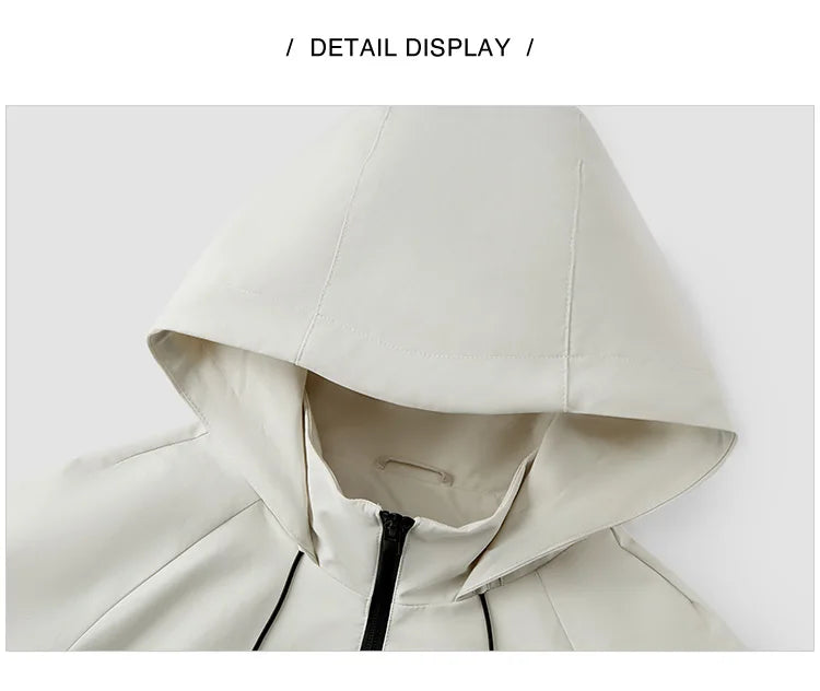 Semir Jacket Women Black and White Color Block Outdoor Triple Protection 2025 New Spring Hiking Jacket