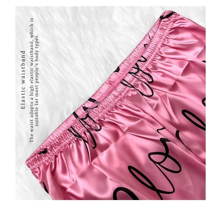 Ensemble de pyjamas en satin pour femmes, chemise en émail avec surintendant, vêtements de nuit sexy pour dames, lingerie pyjama