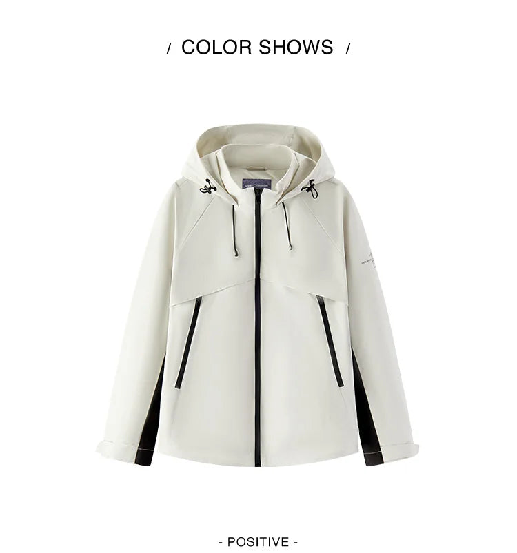 Semir Jacket Women Black and White Color Block Outdoor Triple Protection 2025 New Spring Hiking Jacket