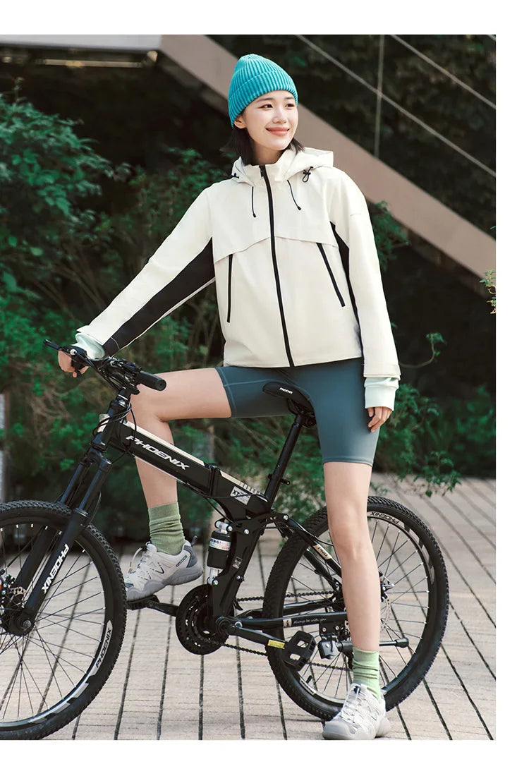 Semir Jacket Women Black and White Color Block Outdoor Triple Protection 2025 New Spring Hiking Jacket