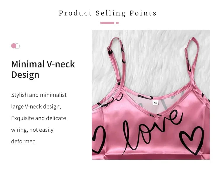 Ensemble de pyjamas en satin pour femmes, chemise en émail avec surintendant, vêtements de nuit sexy pour dames, lingerie pyjama